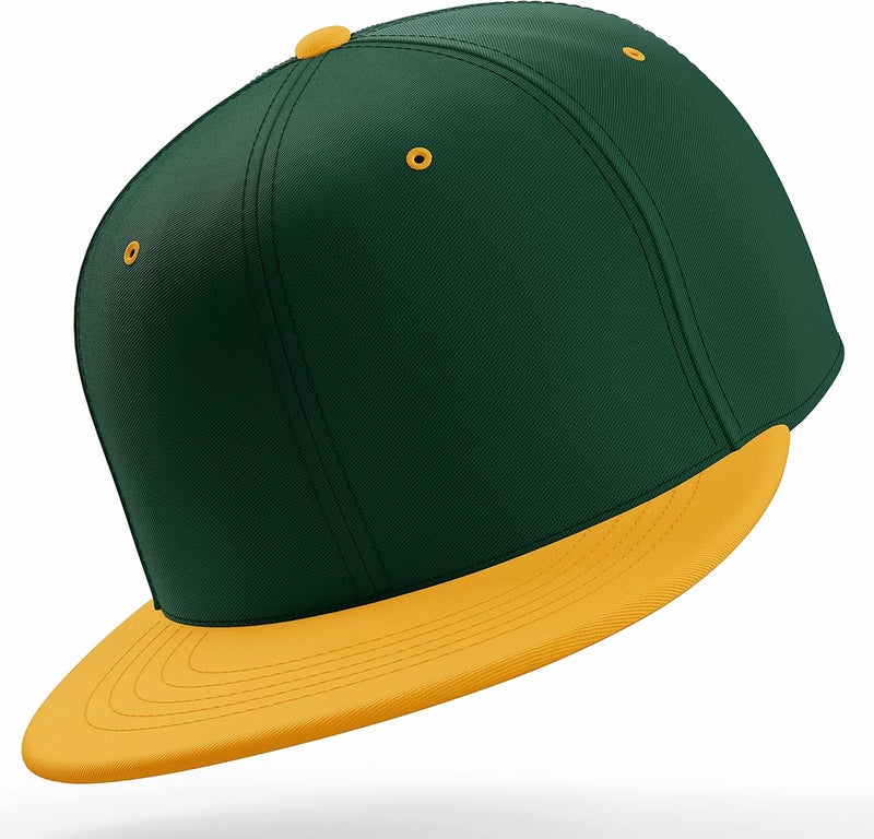 Daxton Store Classic Blank Snapback Flat Bill Visor Hat Cap One Size Adjustable Back - Image 4